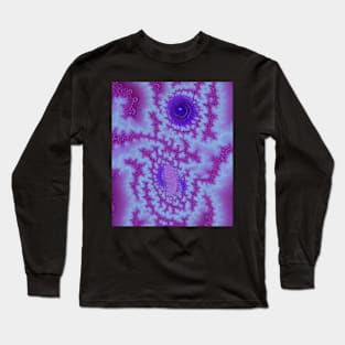 Purple Fractal Series Design 1 Long Sleeve T-Shirt